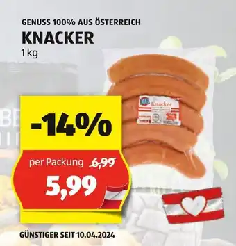 Hofer KNACKER 1 kg Angebot