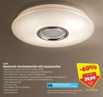 Bluetooth-Deckenleuchte Mit Lautsprecher