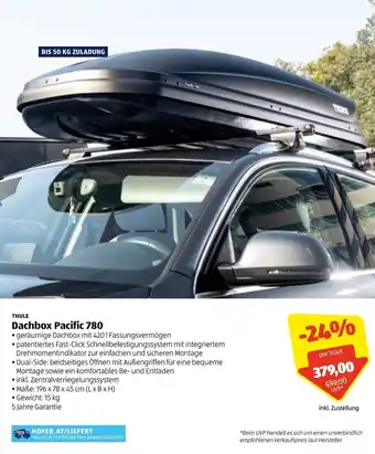 Hofer Dachbox Pacific 780 Angebot