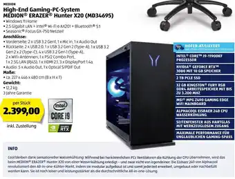 Hofer High-End Gaming-Pc-System Medion Erazer Hunter X20 Angebot
