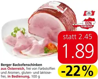 Spar Berger Backofenschinken Angebot