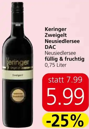 Spar Keringer Zweigelt Neusiedlersee DAC Angebot