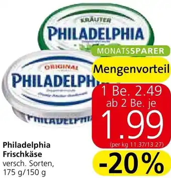 Spar Philadelphia Frischkäse Angebot