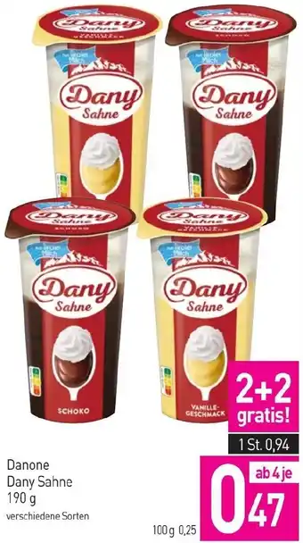 Sutterlüty Danone Dany Sahne 190 g Angebot