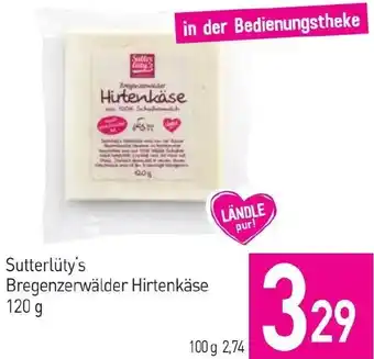 Sutterlüty Sutterlüty's Bregenzerwälder Hirtenkäse 120 g Angebot