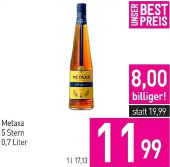 Sutterlüty Metaxa 5 Stern 0,7 Liter Angebot