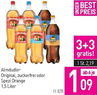 Sutterlüty Almdudler Original, zuckerfrei oder Spezi Orange 1,5 Liter Angebot