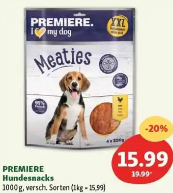 Fressnapf PREMIERE Hundesnacks Angebot