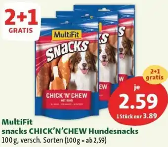 Fressnapf MultiFit snacks CHICK'N'CHEW Hundesnacks Angebot