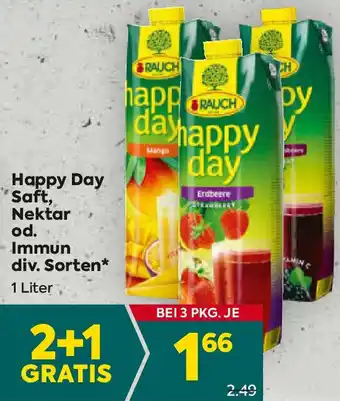 Billa Happy Day Saft, Nektar od. Immun Angebot