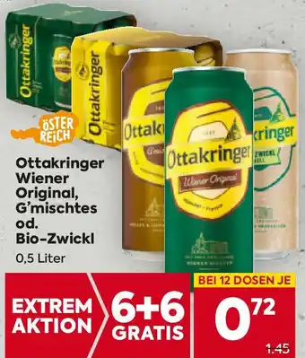 Billa Ottakringer Wiener Original, G'mischtes od. Bio-Zwickl Angebot