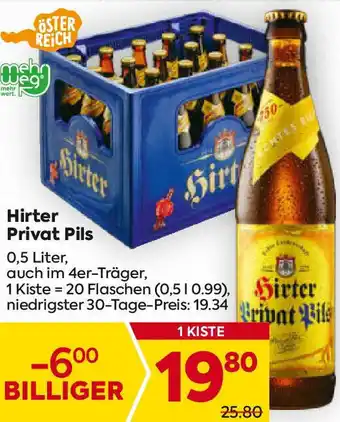 Billa Hirter Privat Pils Angebot