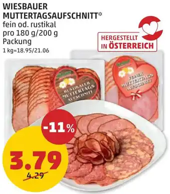 PENNY WIESBAUER MUTTERTAGSAUFSCHNITT Angebot