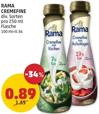 PENNY RAMA CREMEFINE Angebot