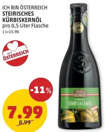 PENNY STEIRISCHES KÜRBISKERNÖL Angebot