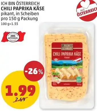 PENNY CHILI PAPRIKA KÄSE Angebot