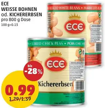 PENNY ECE WEISSE BOHNEN od. KICHERERBSEN Angebot