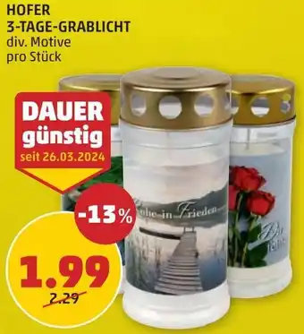 PENNY HOFER 3-TAGE-GRABLICHT Angebot