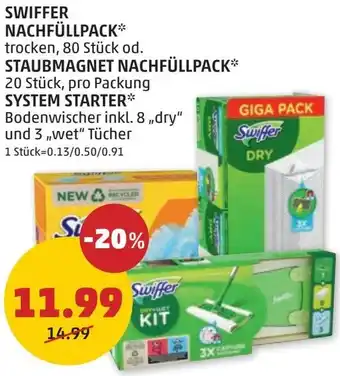 PENNY SWIFFER NACHFÜLLPACK od. STAUBMAGNET NACHFÜLLPACK Angebot