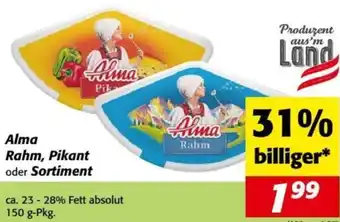 Nah&Frisch Alma Rahm, Pikant oder Sortiment Angebot