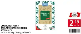 Transgourmet GMUNDNER MILCH BÄRLAUCHKÄSE SCHEIBEN Angebot