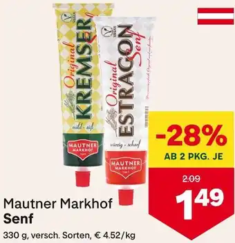 MPreis Mautner Markhof Senf Angebot