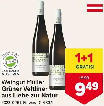 MPreis Weingut Müller Grüner Veltliner aus Liebe zur Natur Angebot