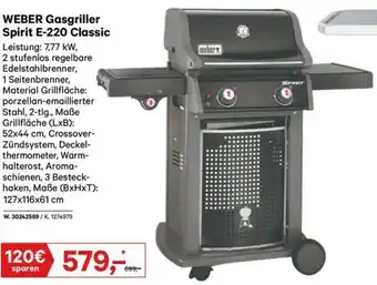 Lagerhaus WEBER Gasgriller Spirit E-220 Classic Angebot