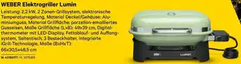 Lagerhaus WEBER Elektrogriller Lumin Angebot