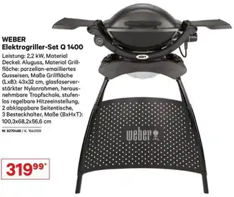 Lagerhaus WEBER Elektrogriller-Set Q 1400 Angebot