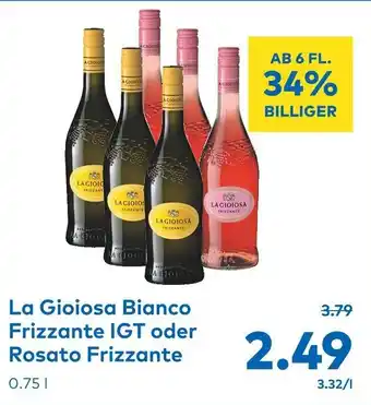 T&G La Gioiosa Bianco Frizzante IGT oder Rosato Frizzante 0.75L Angebot