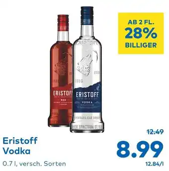 T&G Eristoff Vodka 0.7L Angebot