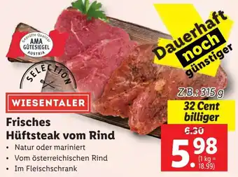 Lidl Frisches Hüftsteak vom Rind 315g Angebot