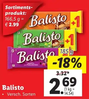 Lidl Balisto 185g Angebot