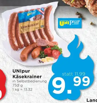 Unimarkt UNIpur Käsekrainer 750 g Angebot