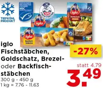 Unimarkt Iglo Fischstäbchen, Goldschatz, Brezel-Oder Backfisch-Stäbchen Angebot