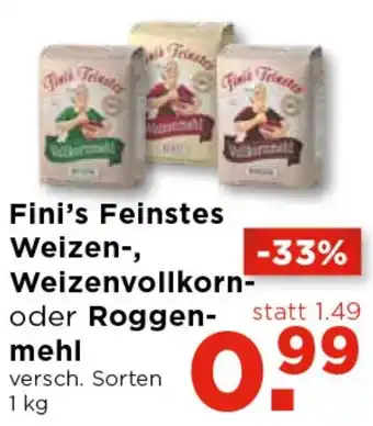 Unimarkt Fini's Feinstes Weizen-, Weizenvollkorn-Oder Roggen-Mehl Angebot