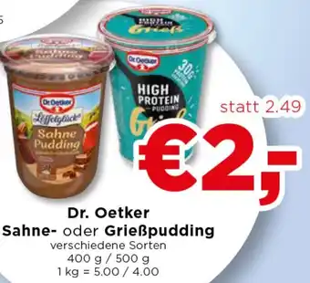 Unimarkt Dr.Oetker Sahne-Oder Grießpudding Angebot