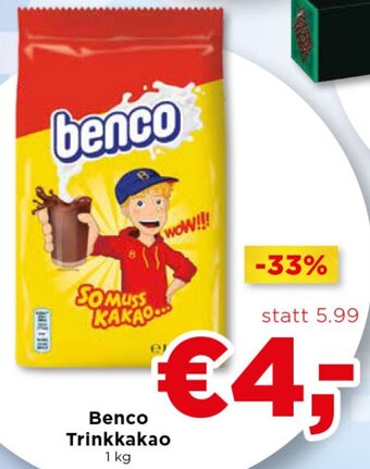 Unimarkt Benco Trinkkakao 1 Kg Angebot