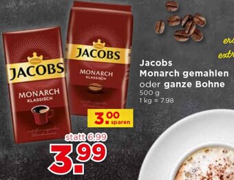 Unimarkt Jacobs Monarch Gemahlen Oder Ganze Bohne 500g Angebot