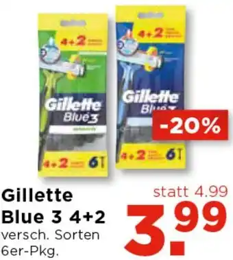 Unimarkt Gillette Blue 3 4+2 Angebot