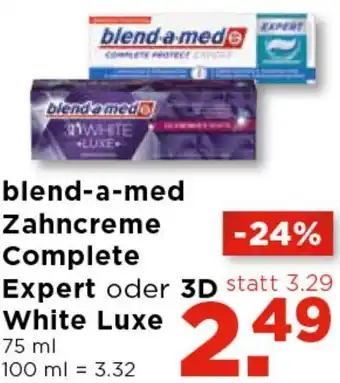 Unimarkt Blend-A-Med Zahncreme Complete Expert Oder 3D White Luxe 75 ml Angebot