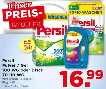 Unimarkt Persil Pulver / Gel 100 WG Oder Discs 70+10 WG Angebot