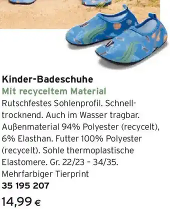 Tchibo Eduscho Kinder-Badeschuhe Angebot