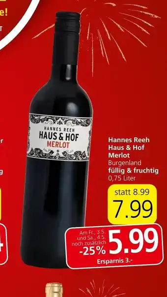 Spar Hannes Reeh Haus & Hof Merlot Angebot