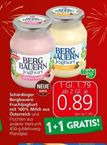 Spar Schärdinger Bergbauern Fruchtjoghurt mit 100% Milch aus Österreich Angebot