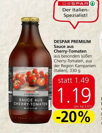 Spar SAUCE AUS CHERRY-TOMATEN Angebot