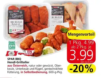 Spar SPAR BBQ Hendl-Grillteller Angebot