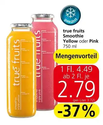 Spar true fruits Smoothie Yellow oder Pink 750 mL Angebot