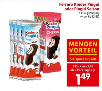 Interspar Ferrero Kinder Pingui oder Pingui Saison Angebot